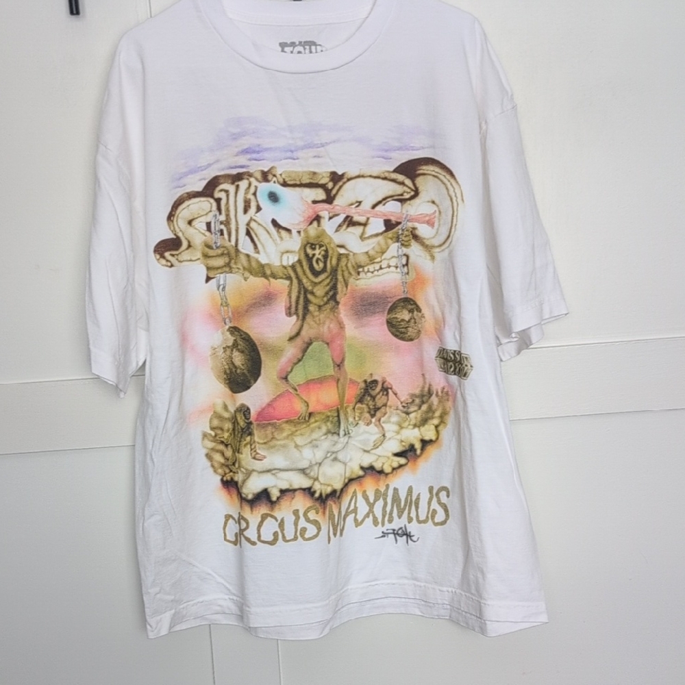 Travis Scott White Graphic Circus Maximus T-Shirt